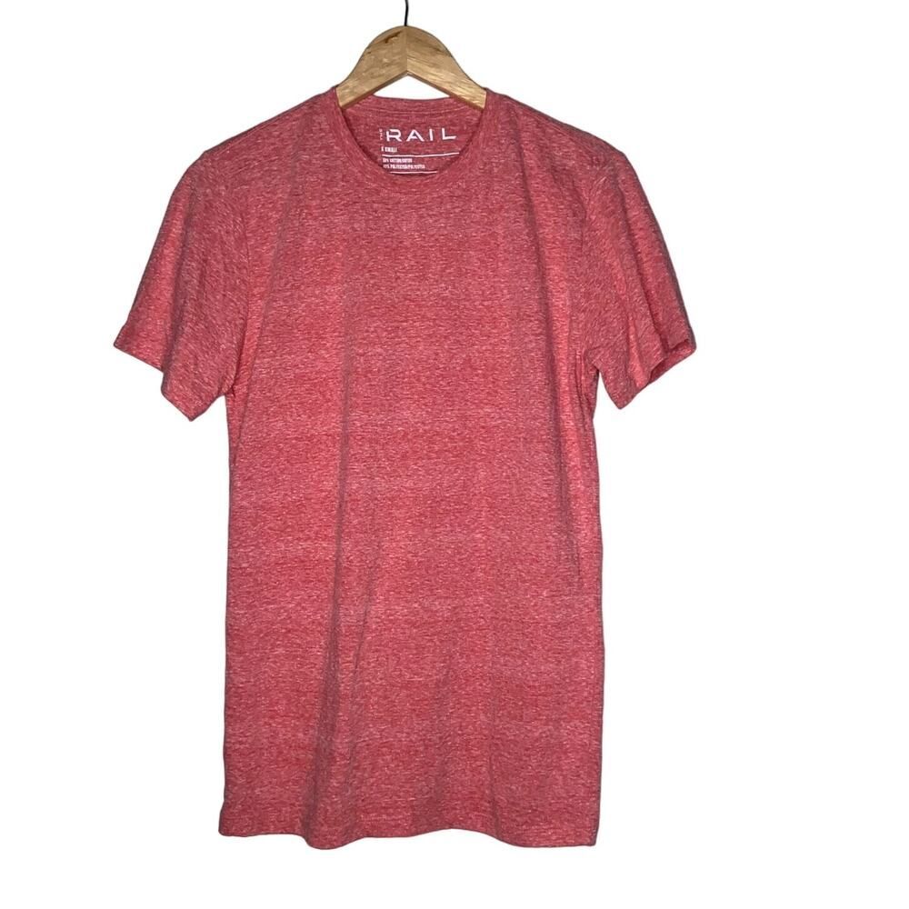 The Rail Men's T-Shirt Heathered Red Cotton Blend Size XS NWT !